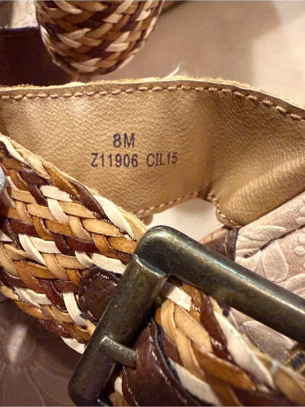 Brand new never worn BOC Brown Woven Strap Cork Wedge Sandals